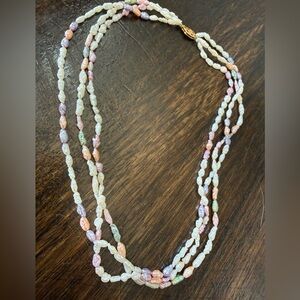 Multicolor Pastel Pearl Necklace